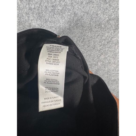 Frame Jean Women 1 (25 - 29) Black Noir High Rise Comfort The Jetset Flare Hippi - Picture 8 of 9